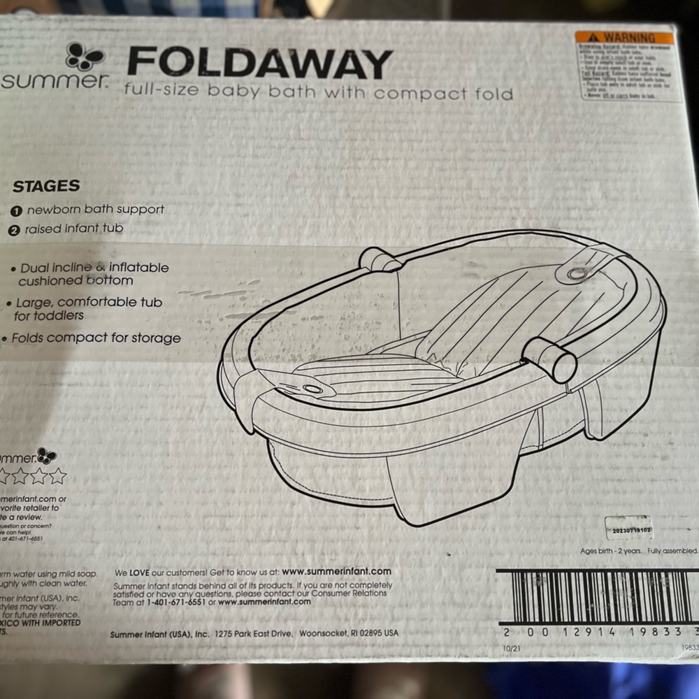 Brand new baby tub